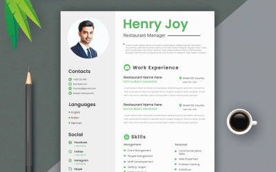 Gratis professioneel CV CV-sjabloon
