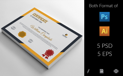 Poseidon Landscape Certificate Template