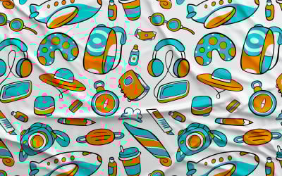 Viaje # 01 - Patrón transparente de vector