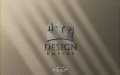 Conception de maquette de logo en bois 3D