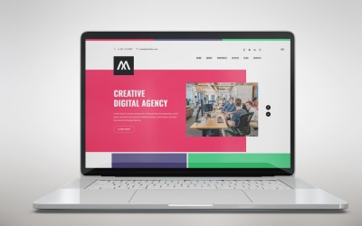 Modelo de página inicial HTML5 de inicialização do criativo