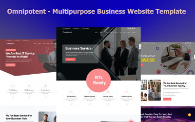 Omnipotent - Çok Sayfalı İş Web Sitesi Şablonu