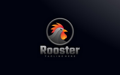 Rooster Gradient Colorful Logo Template