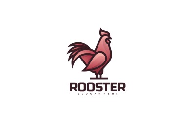 Rooster Gradient Line Art-logotypmall