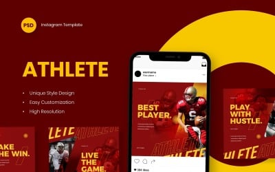 Athlete - Instagram Post Template Social Media