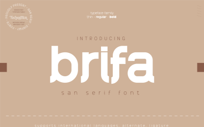 Brifa - современный шрифт San Serif
