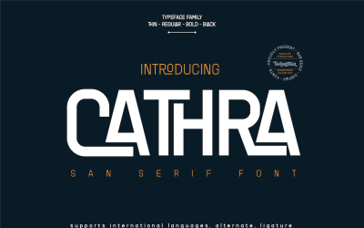 Cathra - Modern San Serif betűtípus