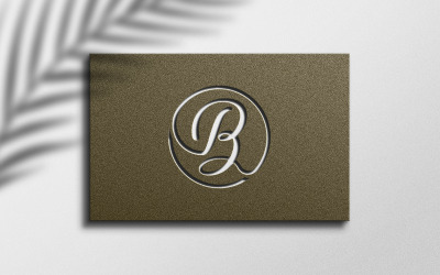 Design de maquete de logotipo 3D gravado