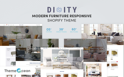 Dinity – moderní nábytek reagující na téma Shopify