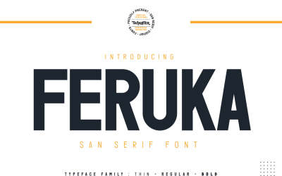 Feruka - современный шрифт San Serif
