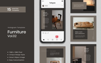 Furniture Instagram Post Template Social Media