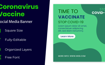 Lékařská maska pro prevenci koronavirových sociálních médií Banner Design