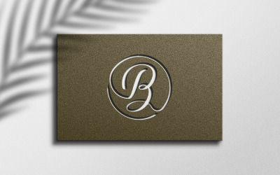 Präglad 3D-logotyp Mockup Design
