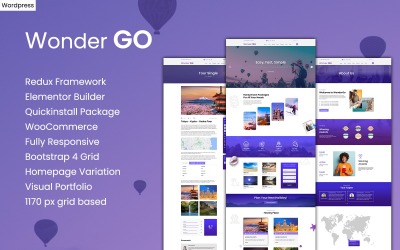 Wonder GO - Thème WordPress pour la réservation de circuits et les voyages