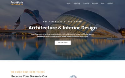 ArchiPark - Modèle de page de destination pour l&amp;#39;architecture et l&amp;#39;intérieur