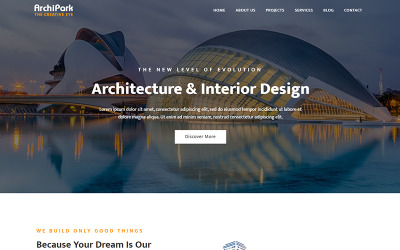 ArchiPark - Šablona vstupní stránky architektury a interiéru