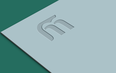Design de maquete de logotipo de papel luxuoso