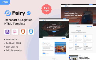 Фея - Транспорт та логістика HTML шаблон веб-сайту