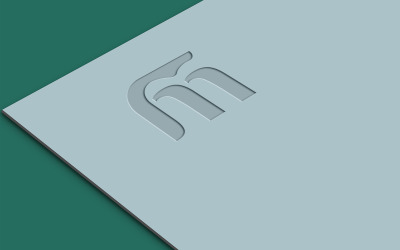 Luxe papieren logo mockup-ontwerp