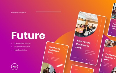 Майбутні бізнес історії Instagram шаблон