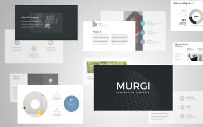 Modèle de présentation PowerPoint moderne Murgi