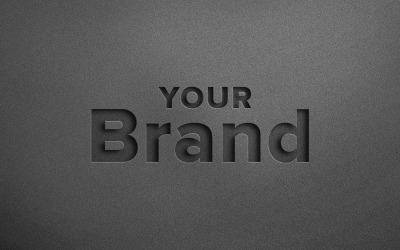 Мокап логотипа с эффектом тиснения