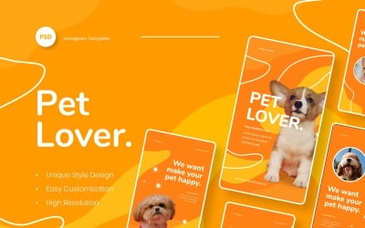 Pet Lover - Sjabloon voor huisdieren Instagramverhalen