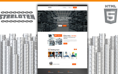 Steeloten Steel Services and Metal Works Shop шаблон HTML5 веб-сайту