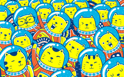 Catstronaut - Vector Illustration
