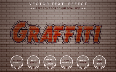 Graffity - Editable Text Effect, Font Style, Graphics Illustration