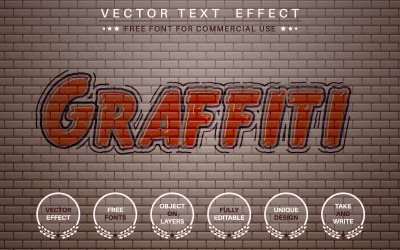 Graffity - редагований текстовий ефект, стиль шрифту, графічна ілюстрація