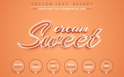 Sweet Script - Eitable Text Effect, Font Style, Graphicds illustration