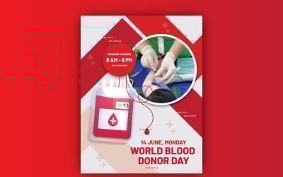 World Blood Donation Day Flyer Design