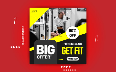 Fitness Club reklam sociala medier Banner