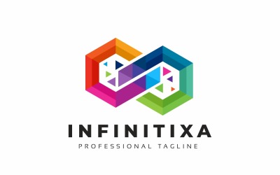 Infinity Renkli Logo Şablonu