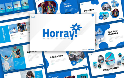 Modèle PowerPoint de présentation amusante Hourra