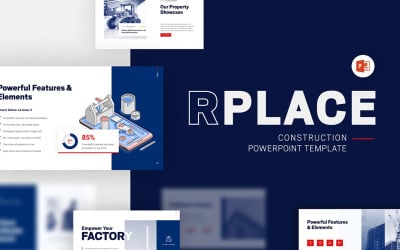 Modèle PowerPoint moderne de construction RPLACE