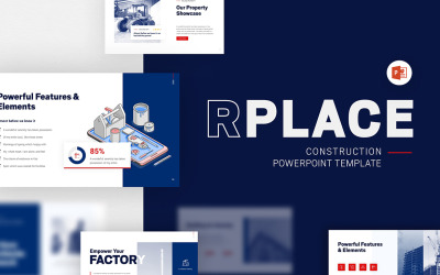 Plantilla de PowerPoint moderna de construcción de RPLACE