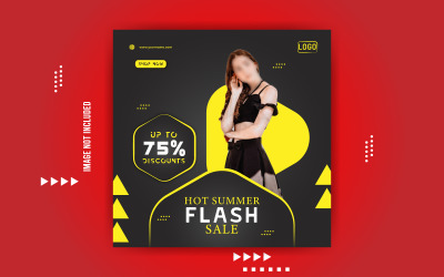 Progettazione di social media di vendita flash