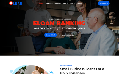 eLoan - Modello di sito web per banche, prestiti e assicurazioni