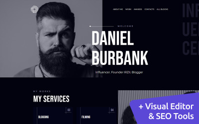Šablona webových stránek Moto CMS pro sociální vlivy