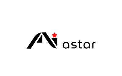 A Star Simple Logo  Design Template