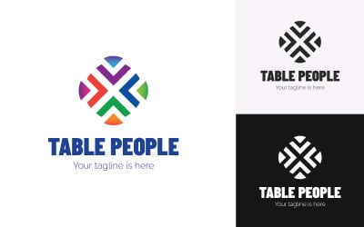 Community Teamwork People Logo Template