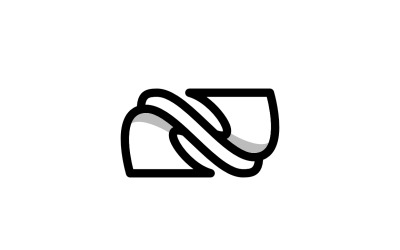 Dynamische N-Linien-Logo-Vorlage