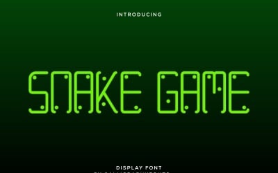 Ексклюзивний дисплейний шрифт Snake Game