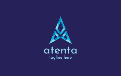En bokstav Atenta logotyp designmall