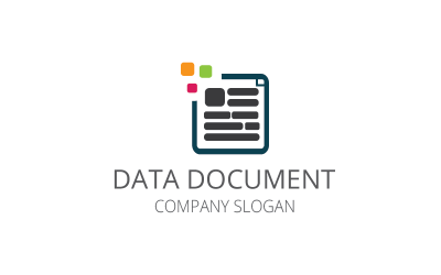 Modèle de logo de données de document