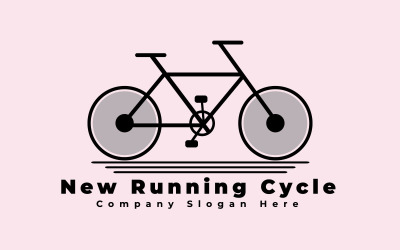 Nouveau modèle de logo de cycle de course