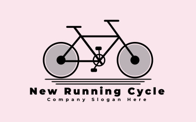 Ny löpcykel-logotypmall