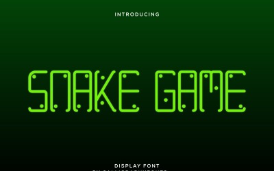 Police d&amp;#39;affichage exclusive Snake Game